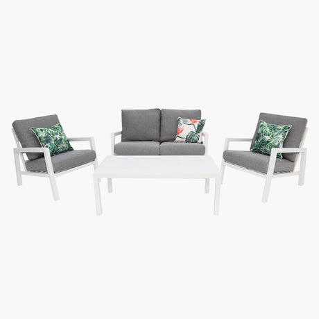 Consuela 4pc Lounge Setting - White