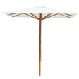 Billy Fresh 2m Timber-Look Aluminium Umbrella - Solid Cream