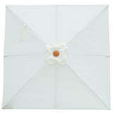 Billy Fresh 2m Timber-Look Aluminium Umbrella - Solid Cream