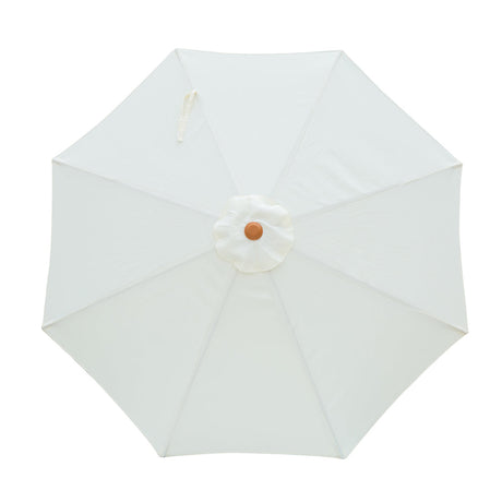 Billy Fresh 3m Timber-Look Aluminium Umbrella - Solid Cream