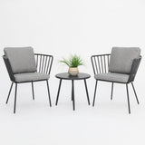 Daisy 3pc Balcony Setting - Grey