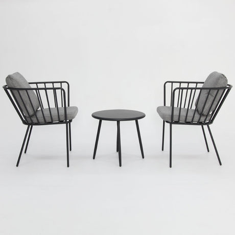 Daisy 3pc Balcony Setting - Grey