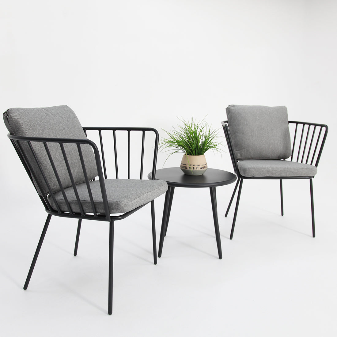 Daisy 3pc Balcony Setting - Grey