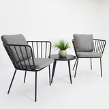 Daisy 3pc Balcony Setting - Grey