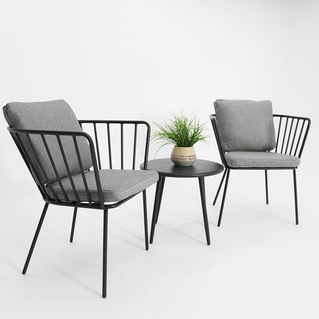 Daisy 3pc Balcony Setting - Grey