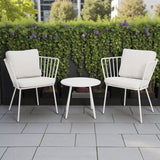 Daisy 3pc Balcony Setting - White