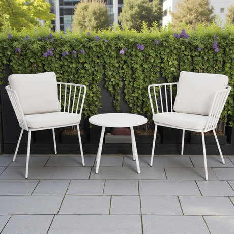 Daisy 3pc Balcony Setting - White