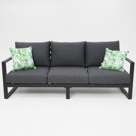 Dallas 3-Seater Lounge - Black