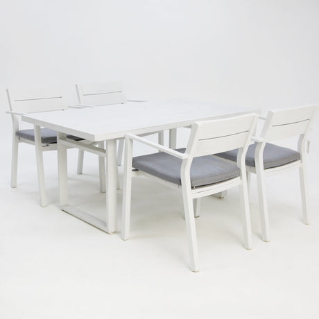 Dallas 5pc Dining Setting - White