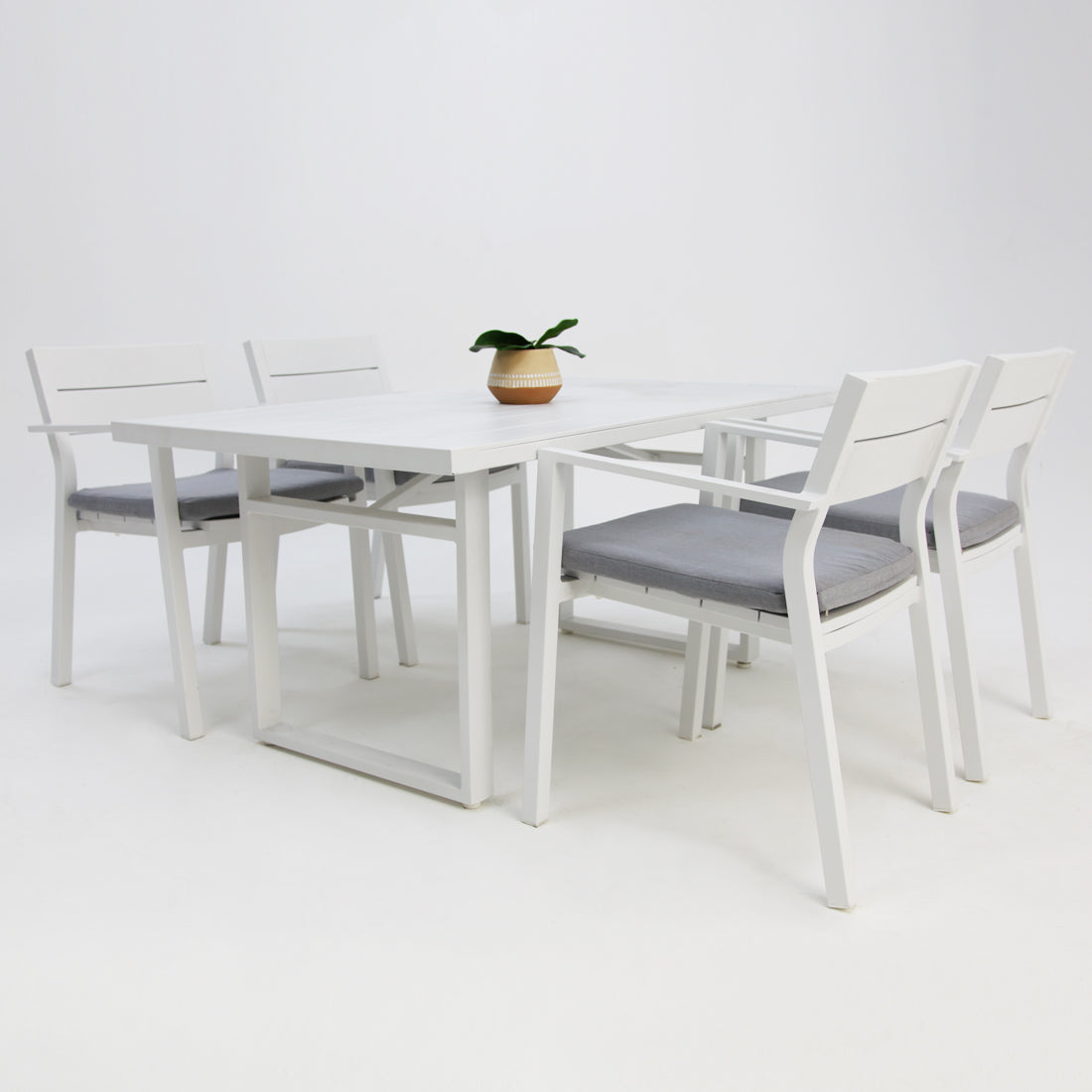 Dallas 5pc Dining Setting - White