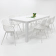 Dallas Java 9pc Dining Setting - White