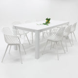 Dallas Java 9pc Dining Setting - White
