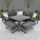 Dallas Corner Lounge Setting - Black