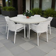 Drift Bailey Armchair Round 7pc Terrazzo Dining Setting