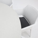 Drift Bailey Armchair Round 7pc Terrazzo Dining Setting