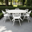 Drift Fantail Round 7pc Terrazzo Dining Setting