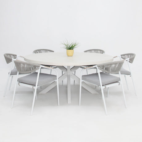 Drift Octavia Round 7pc Dining Setting