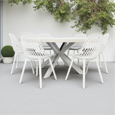 Drift Persia Round 7pc Terrazzo Dining Setting