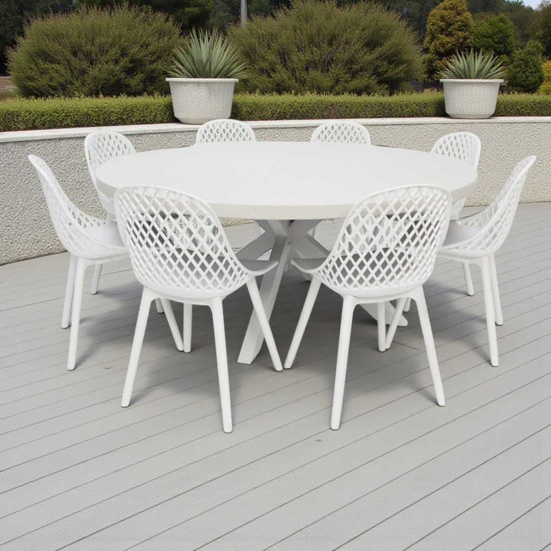 Drift Persia Round 9pc Terrazzo Dining Setting