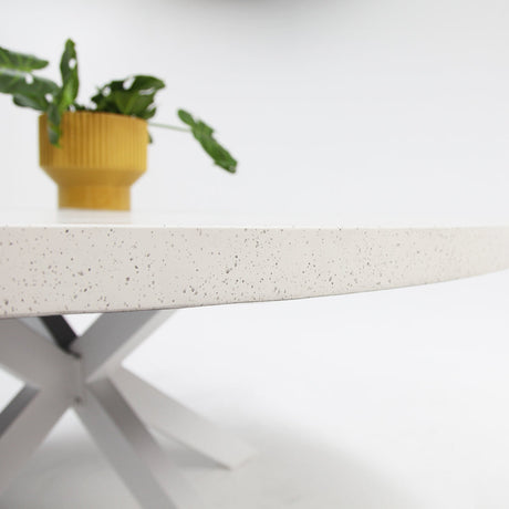 Drift Bailey Armchair Round 9pc Terrazzo Dining Setting