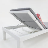 Elba 2pc Sunlounge and Table Setting - White