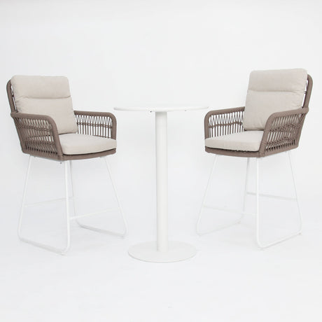 Kenty Eva 3pc Bar Setting - White