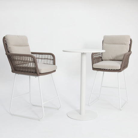 Kenty Eva 3pc Bar Setting - White