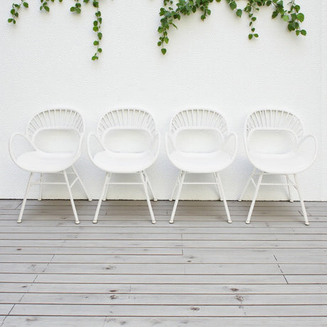 Fantail Dining Chair 4pc - White