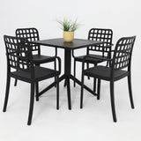 Frankie 5pc Armchair Dining Setting - Black