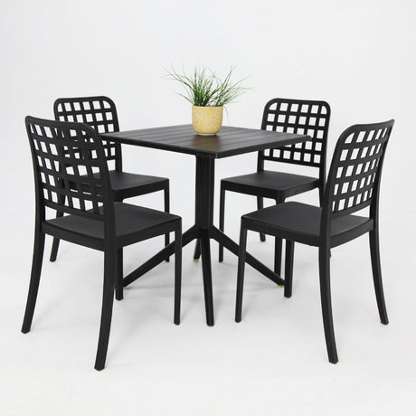 Frankie 5pc Dining Setting - Black