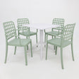 Frankie 5pc Armchair Dining Setting - Green/White
