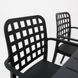 Frankie Azura 7pc Dining Set with Armchairs - Black