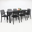 Frankie Azura 9pc Dining Set Armchair - Black