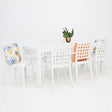 Frankie Azura 9pc Dining Set Armchair - White
