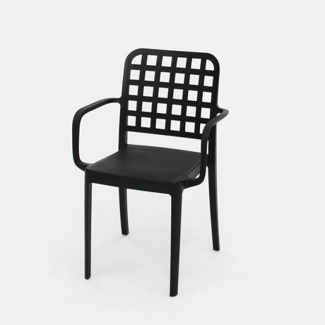 Frankie Resin Dining Armchair - Black
