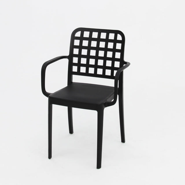 Frankie Resin Dining Armchair - Black