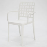 Frankie Resin Dining Armchair - White