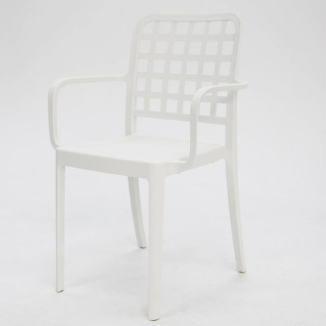 Frankie Resin Dining Armchair - White