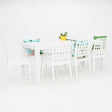Frankie Azura 9pc Dining Set ARMLESS - White