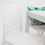 Frankie Azura 9pc Dining Set ARMLESS - White