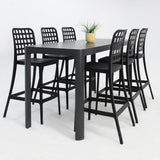 Frankie Remix 7pc Bar Set Armless - Black