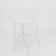 Frankie Resin Armless Barstool - White