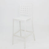 Frankie Resin Armless Barstool - White