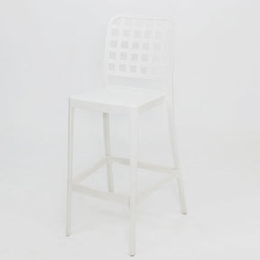 Frankie Resin Armless Barstool - White