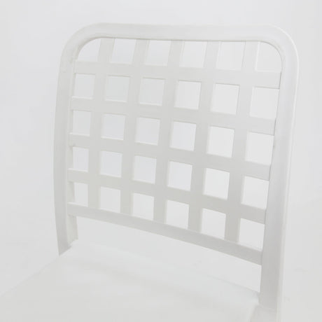 Frankie Resin Armless Barstool - White