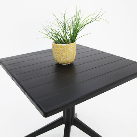 Frankie Resin Dining Table - Black