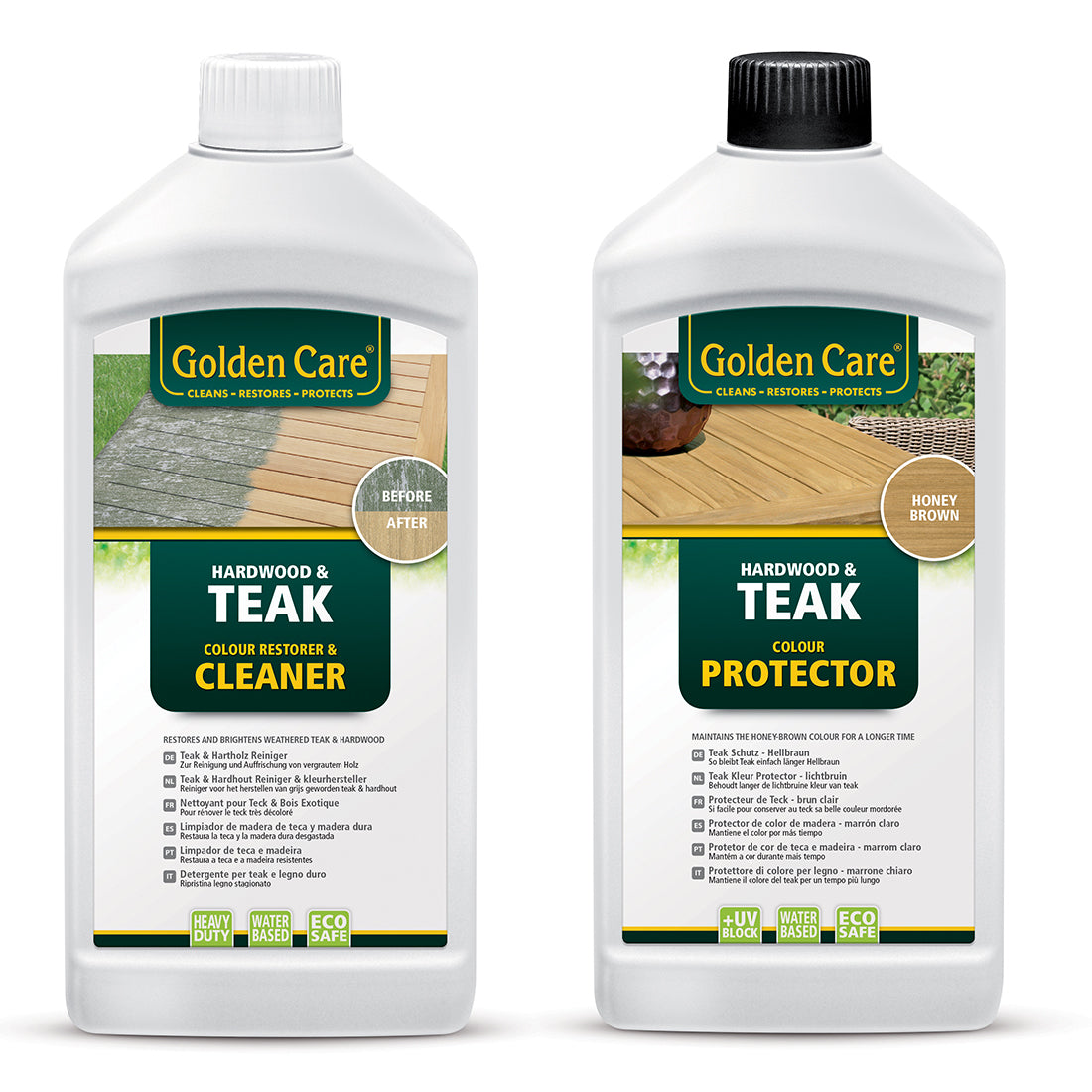 Golden Care Teak Cleaner and Teak Protector Pack