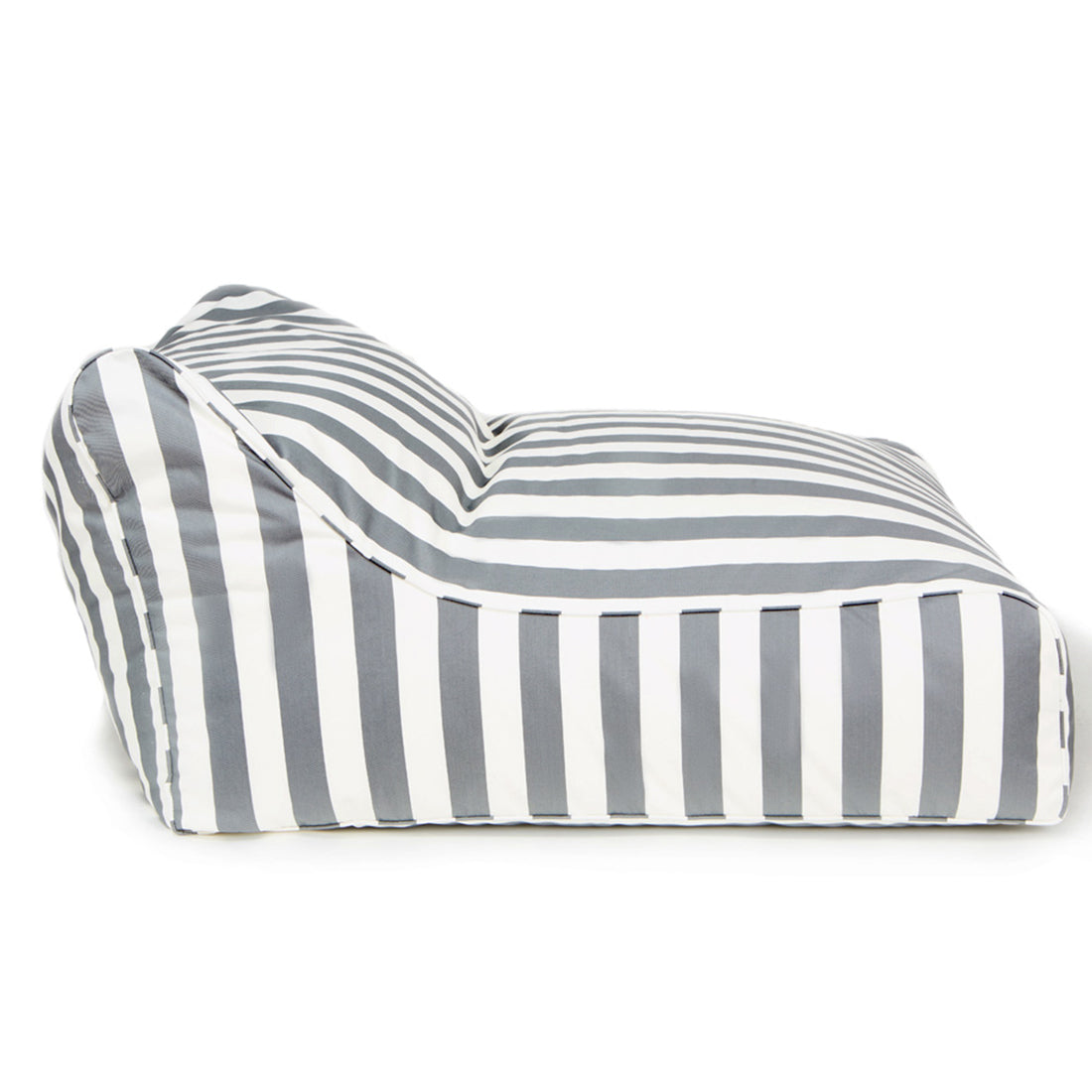 Hang Out Grey + White Outdoor Beanbag