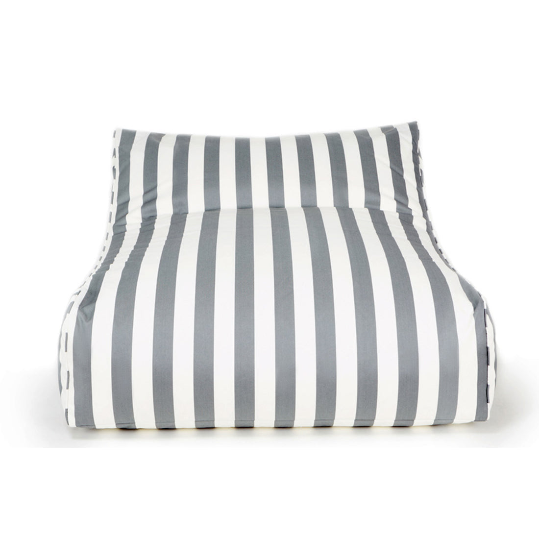 Hang Out Grey + White Outdoor Beanbag