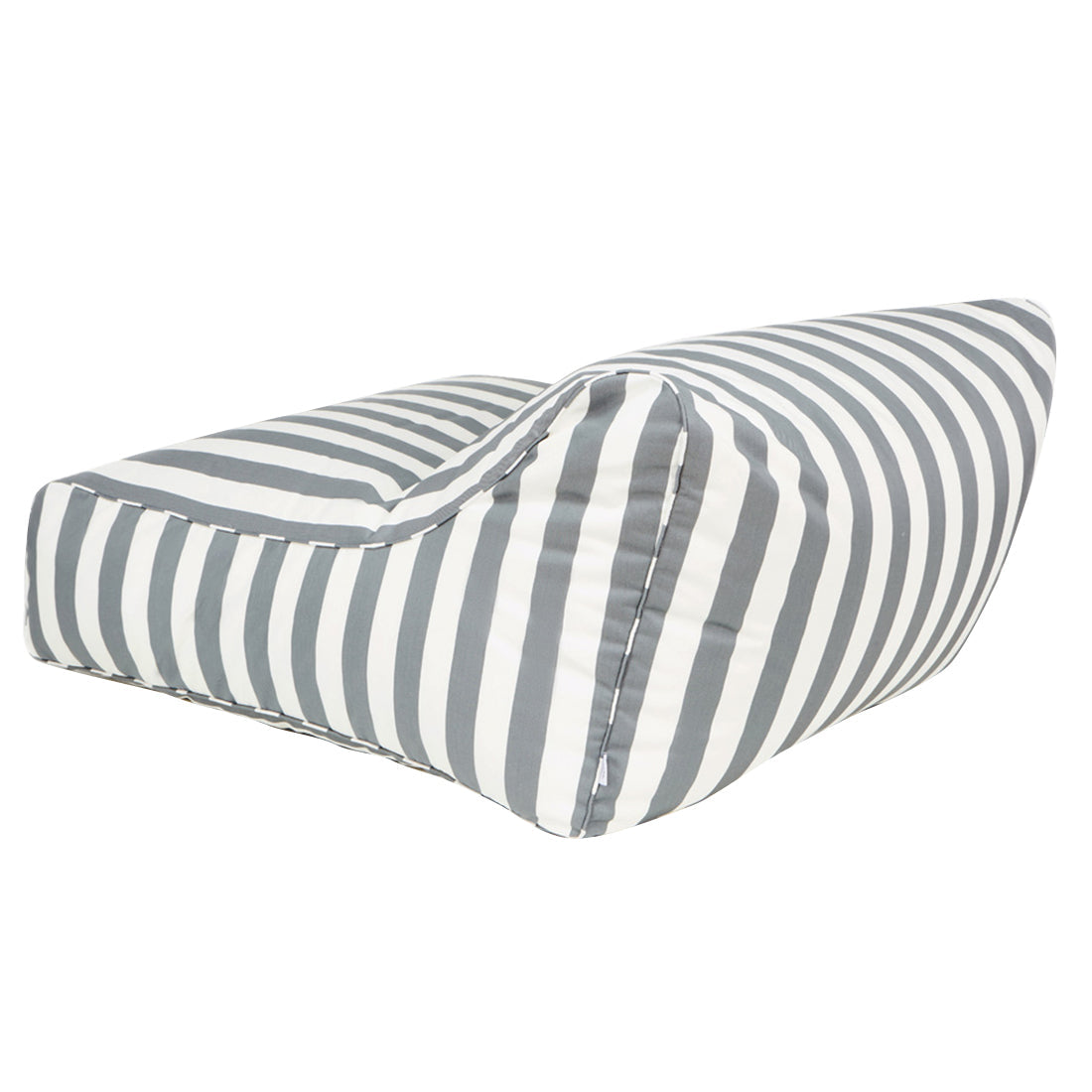 Hang Out Grey + White Outdoor Beanbag